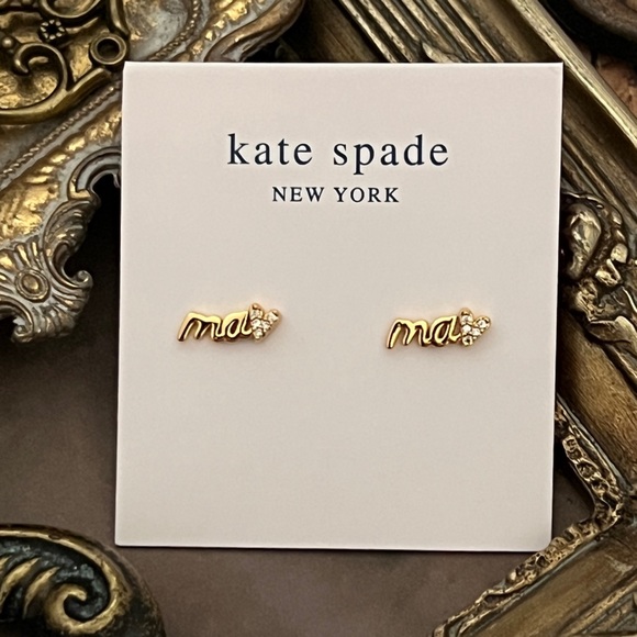 KATE SPADE • Love You, Mom Mama Earrings - Picture 3 of 3